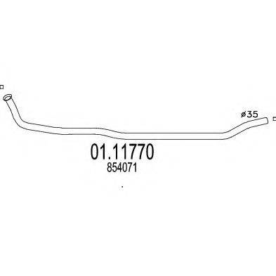 OPEL 854071 Труба вихлопного газу
