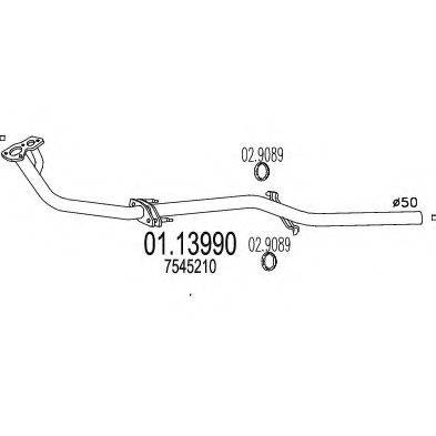 CIA 03534 Труба вихлопного газу