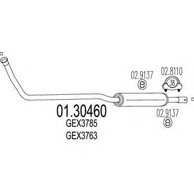 CISAM 190101 Труба вихлопного газу