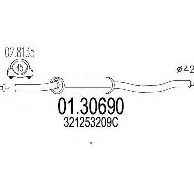 SIGAM 60410 Передглушувач вихлопних газів