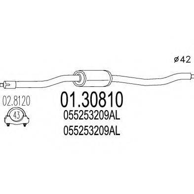 ROSI 10412 Передглушувач вихлопних газів