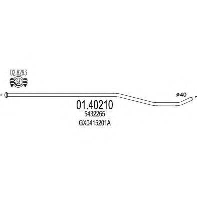 CIA 13540 Труба вихлопного газу