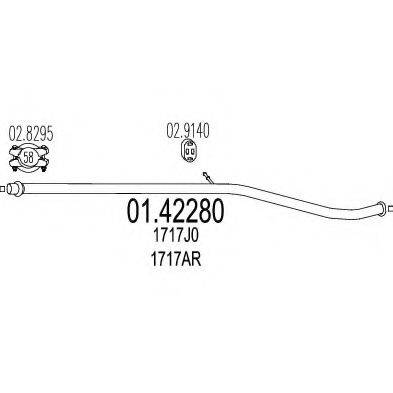 WALKER 22410 Труба вихлопного газу