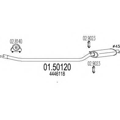 ZARA 258 Середній глушник вихлопних газів