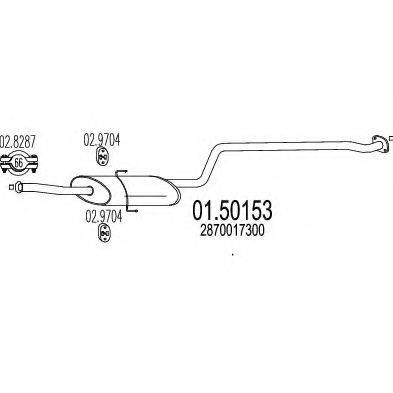 ROSI 30227 Середній глушник вихлопних газів