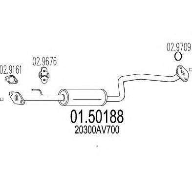 ROSI 36797 Середній глушник вихлопних газів