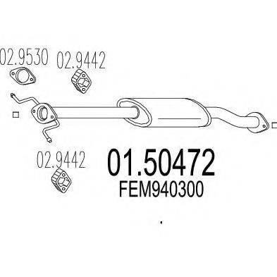 TIMAX 230377 Середній глушник вихлопних газів