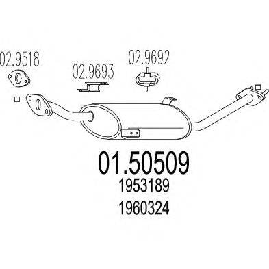 TIMAX 220091 Середній глушник вихлопних газів