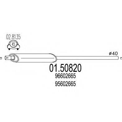 ZARA 34153 Середній глушник вихлопних газів