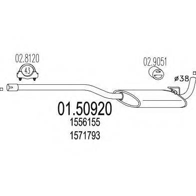 TIMAX 240086 Середній глушник вихлопних газів
