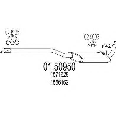 TIMAX 240087 Середній глушник вихлопних газів