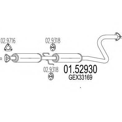 TIMAX 260293 Середній глушник вихлопних газів