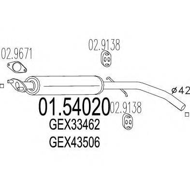 TIMAX 220004 Середній глушник вихлопних газів