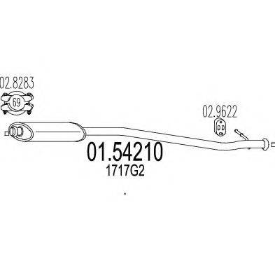 ROSI 12680 Середній глушник вихлопних газів