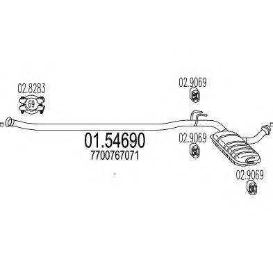 CIA 17320 Середній глушник вихлопних газів