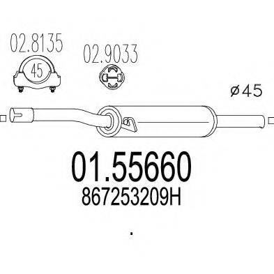 SIGAM 60420 Середній глушник вихлопних газів