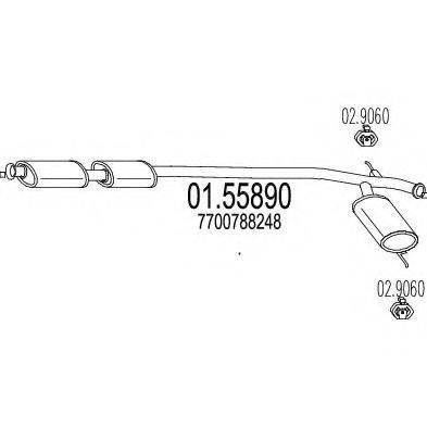 TIMAX 240380 Середній глушник вихлопних газів
