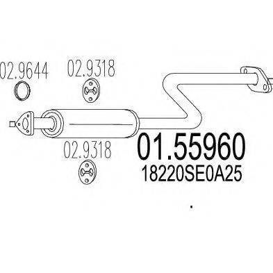 TIMAX 250314 Середній глушник вихлопних газів