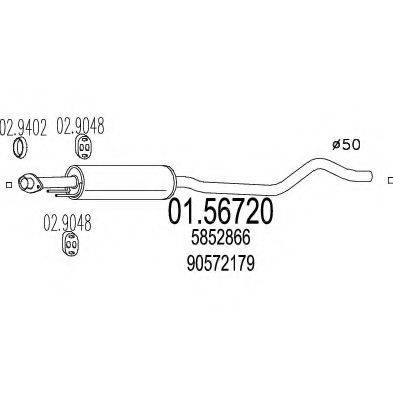 CISAM 549008 Середній глушник вихлопних газів