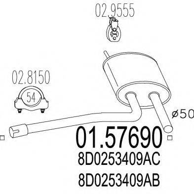 ZARA 05019 Середній глушник вихлопних газів