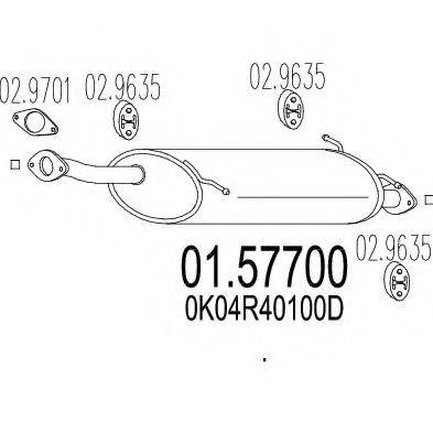 ZARA 15514 Середній глушник вихлопних газів
