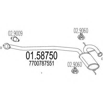 TIMAX 240221 Середній глушник вихлопних газів