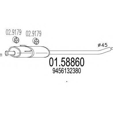 ROSI 40616 Середній глушник вихлопних газів