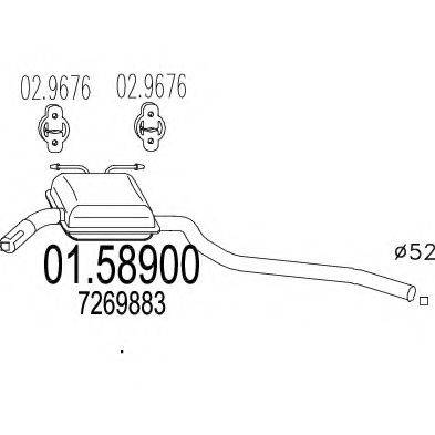 ROSI 24373 Середній глушник вихлопних газів