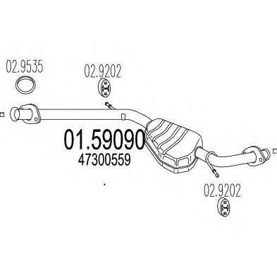 TIMAX 230776 Середній глушник вихлопних газів