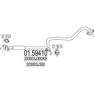 TIMAX 260609 Середній глушник вихлопних газів