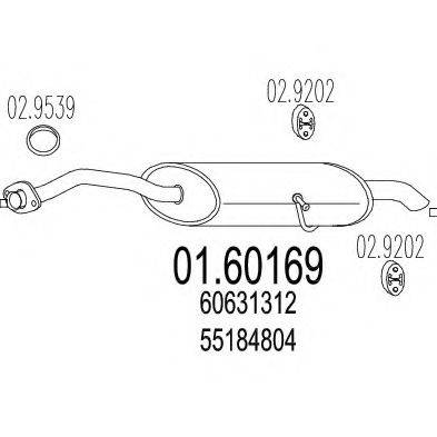 ROSI 41176 Глушник вихлопних газів кінцевий