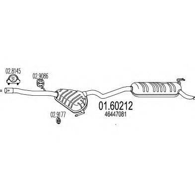 WALKER 21630 Глушник вихлопних газів кінцевий