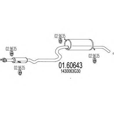 ZARA 94597 Глушник вихлопних газів кінцевий