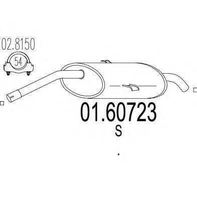WALKER 21900 Глушник вихлопних газів кінцевий
