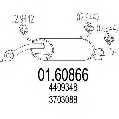 FORD 4409348 Глушник вихлопних газів кінцевий