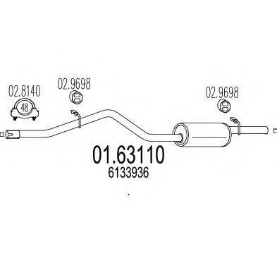ZARA 44273 Глушник вихлопних газів кінцевий
