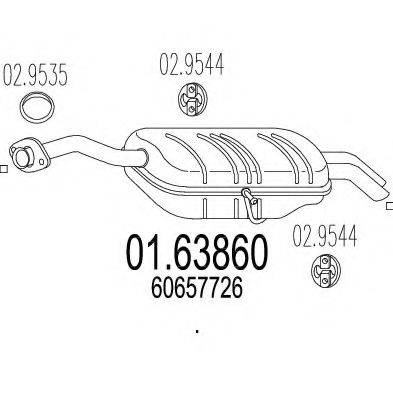 TIMAX 240688 Глушник вихлопних газів кінцевий