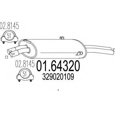 TIMAX 210598 Глушник вихлопних газів кінцевий