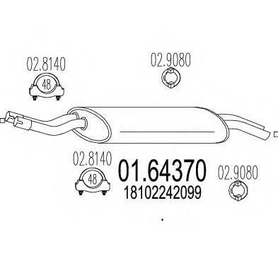 ZARA 25645 Глушник вихлопних газів кінцевий