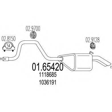 ZARA 45162 Глушник вихлопних газів кінцевий