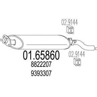 ROSI 10419 Глушник вихлопних газів кінцевий