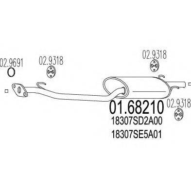 TIMAX 250143 Глушник вихлопних газів кінцевий