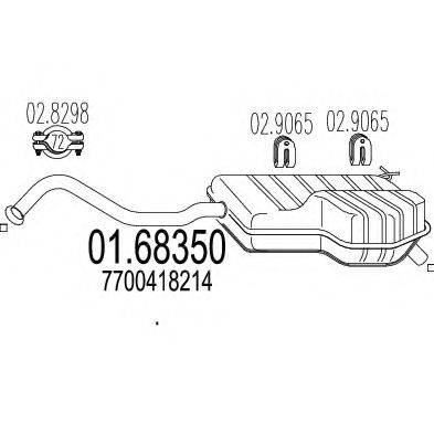ROSI 22084 Глушник вихлопних газів кінцевий