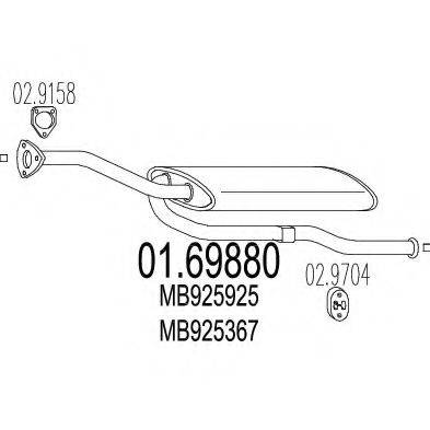 CISAM 520811 Глушник вихлопних газів кінцевий