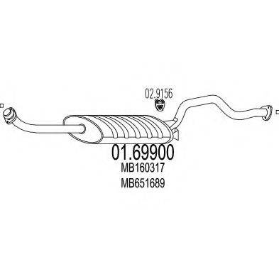 TIMAX 250053 Глушник вихлопних газів кінцевий