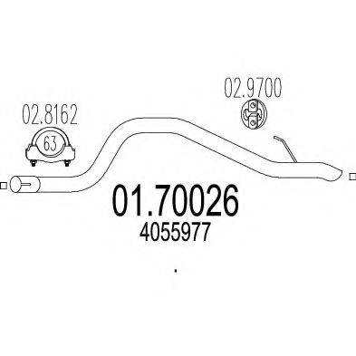 ROSI 31633 Труба вихлопного газу