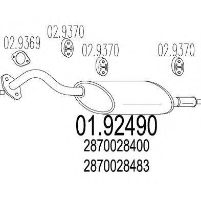 TIMAX 230472 Глушник вихлопних газів кінцевий