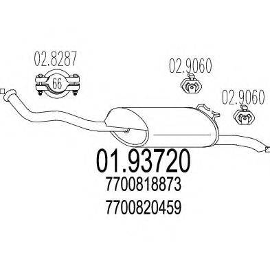 TIMAX 240479 Глушник вихлопних газів кінцевий