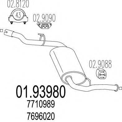 ROSI 40186 Глушник вихлопних газів кінцевий