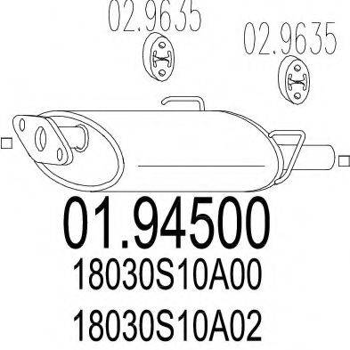 TIMAX 210692 Глушник вихлопних газів кінцевий